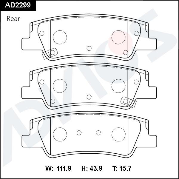 Advics AD2299 - Тормозные колодки, дисковые, комплект abcparts.ee