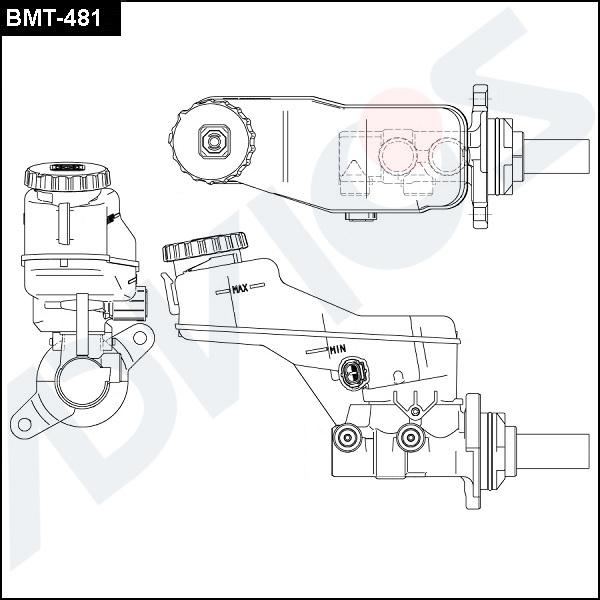 Advics BMT-481 - Главный тормозной цилиндр abcparts.ee