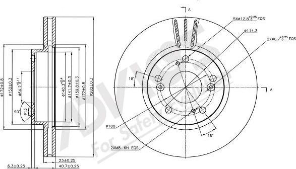 Advics C6F269B - Тормозной диск abcparts.ee