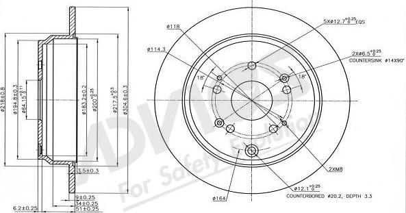 Advics C6R080B - Тормозной диск abcparts.ee