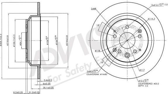 Advics C6R251B - Тормозной диск abcparts.ee