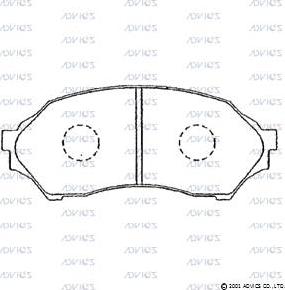 Advics SN104 - Тормозные колодки, дисковые, комплект abcparts.ee