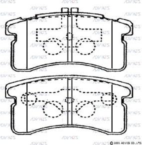 Advics G1N019 - Тормозные колодки, дисковые, комплект abcparts.ee