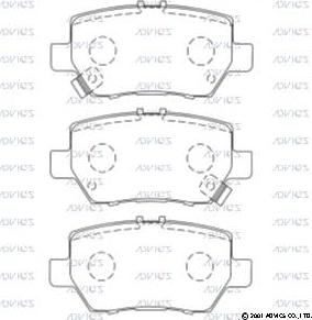 Advics SN439P - Тормозные колодки, дисковые, комплект abcparts.ee