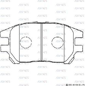 Advics SN893 - Тормозные колодки, дисковые, комплект abcparts.ee