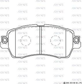 Advics SN214 - Тормозные колодки, дисковые, комплект abcparts.ee