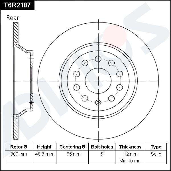 Advics T6R2187 - Тормозной диск abcparts.ee