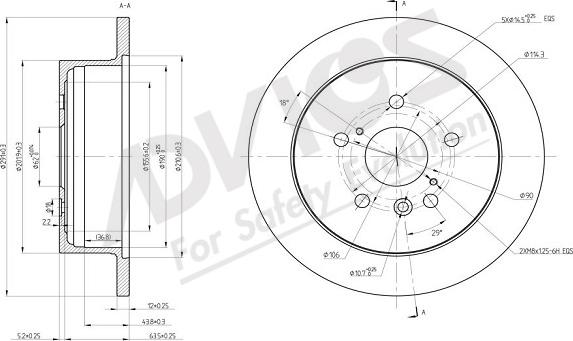 ADVICS-SEA A6R407 - Тормозной диск abcparts.ee