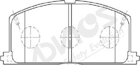 ADVICS-SEA A1N034Y - Тормозные колодки, дисковые, комплект abcparts.ee