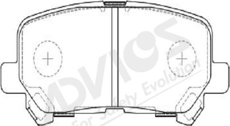 ADVICS-SEA K2N017Y - Тормозные колодки, дисковые, комплект abcparts.ee