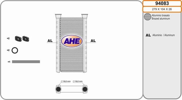 AHE 94083 - Soojusvaheti,salongiküte abcparts.ee