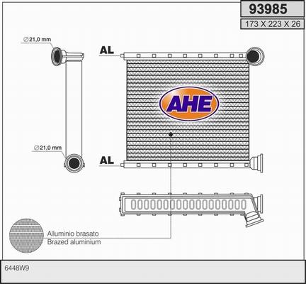 AHE 93985 - Теплообменник, отопление салона abcparts.ee