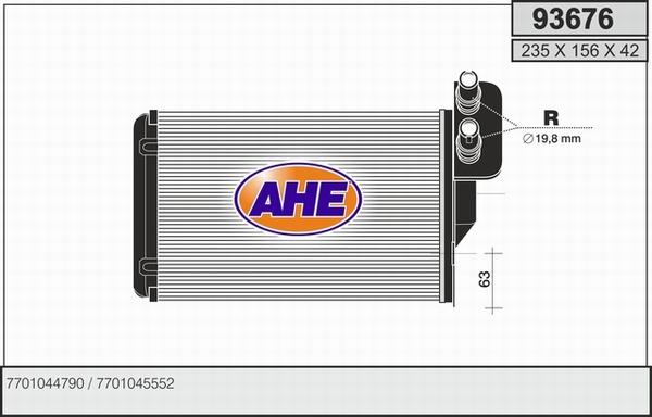 AHE 93676 - Soojusvaheti,salongiküte abcparts.ee