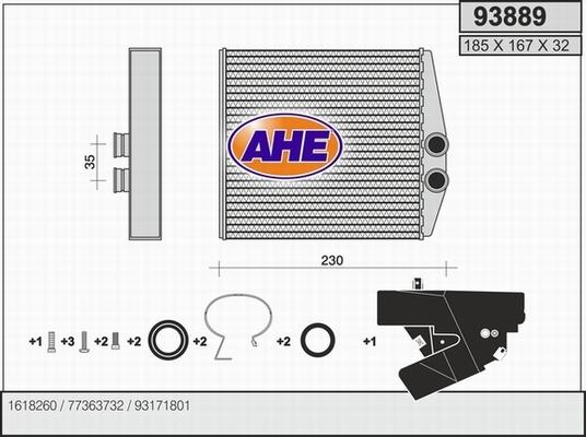 AHE 93889 - Soojusvaheti,salongiküte abcparts.ee