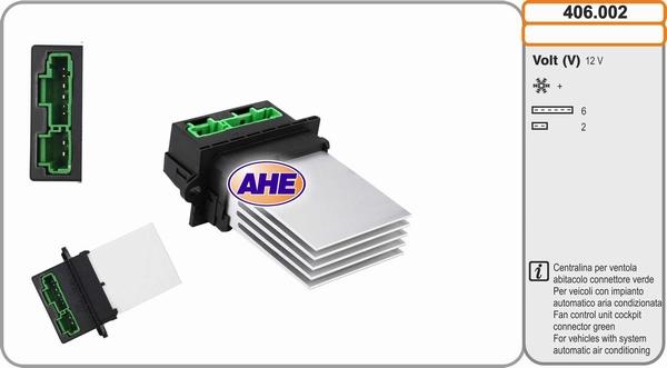 AHE 406.002 - Блок управления, эл. вентилятор (охлаждение двигателя) abcparts.ee