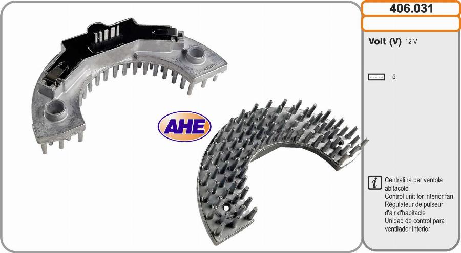AHE 406.031 - Блок управления, эл. вентилятор (охлаждение двигателя) abcparts.ee