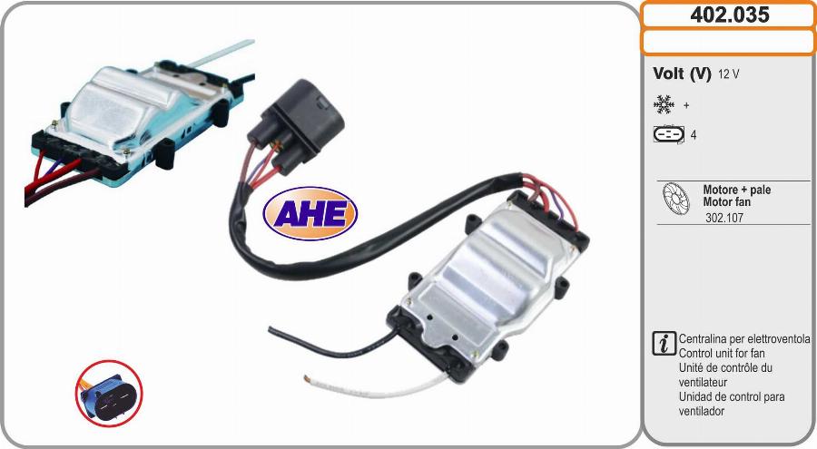 AHE 402.035 - Блок управления, эл. вентилятор (охлаждение двигателя) abcparts.ee