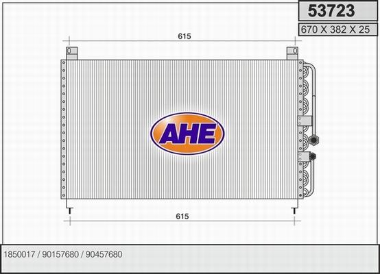 AHE 53723 - Конденсатор кондиционера abcparts.ee