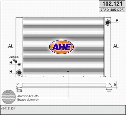 AHE 102.121 - Радиатор, охлаждение двигателя abcparts.ee