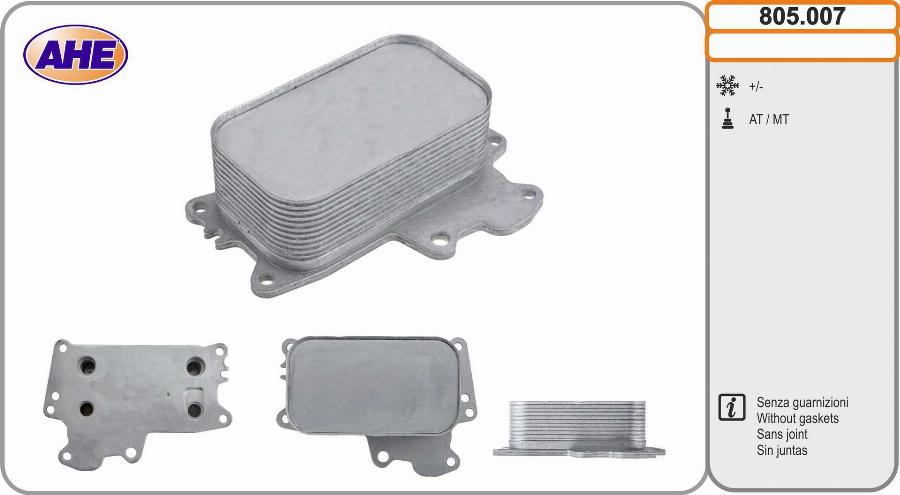 AHE 805.007 - Масляный радиатор, двигательное масло abcparts.ee