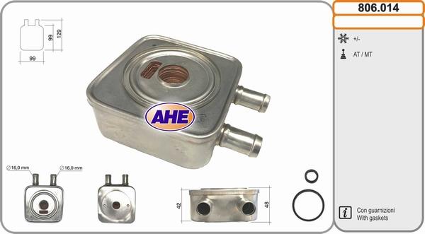 AHE 806.014 - Масляный радиатор, двигательное масло abcparts.ee
