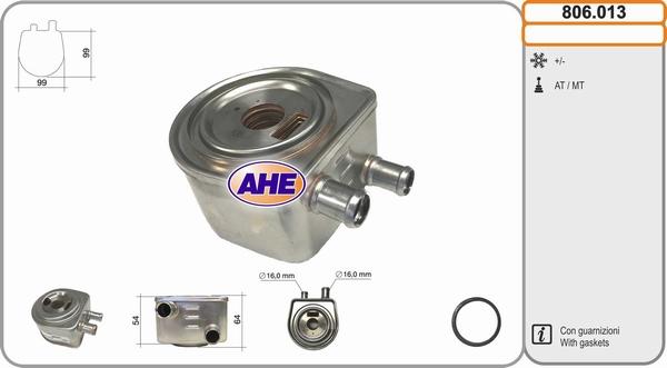 AHE 806.013 - Масляный радиатор, двигательное масло abcparts.ee