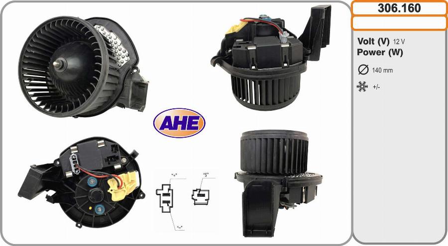 AHE 306.160 - Вентилятор салона abcparts.ee
