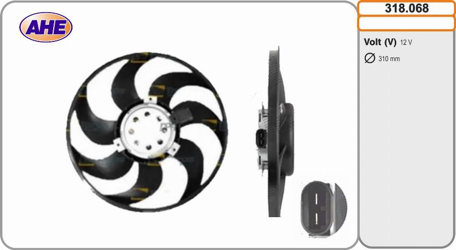 AHE 318.068 - Вентилятор, охлаждение двигателя abcparts.ee