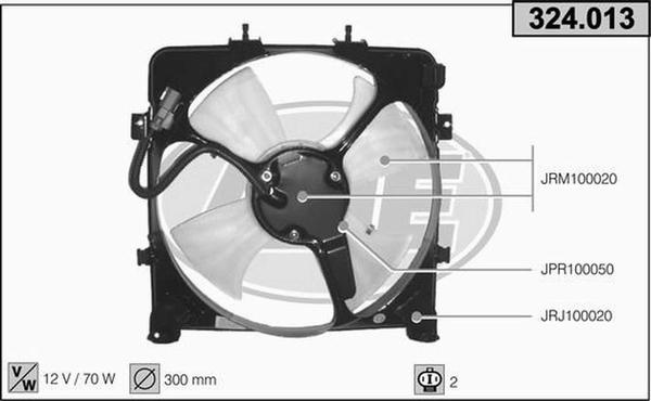 AHE 324.013 - Вентилятор, охлаждение двигателя abcparts.ee