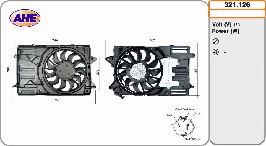 AHE 321.126 - Вентилятор, охлаждение двигателя abcparts.ee