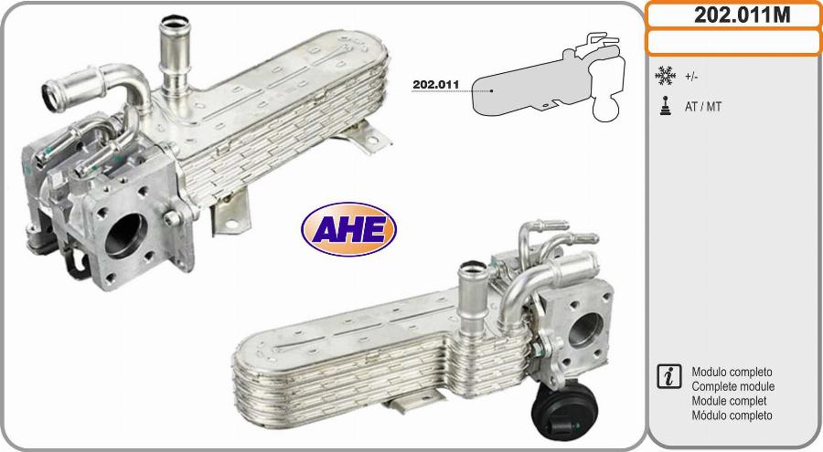 AHE 202.011M - Радиатор, рециркуляция ОГ abcparts.ee