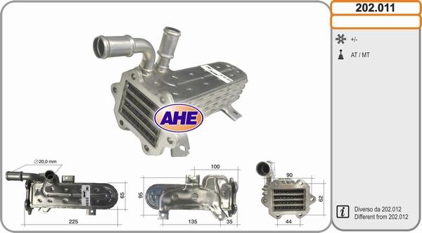 AHE 202.011 - Радиатор, рециркуляция ОГ abcparts.ee