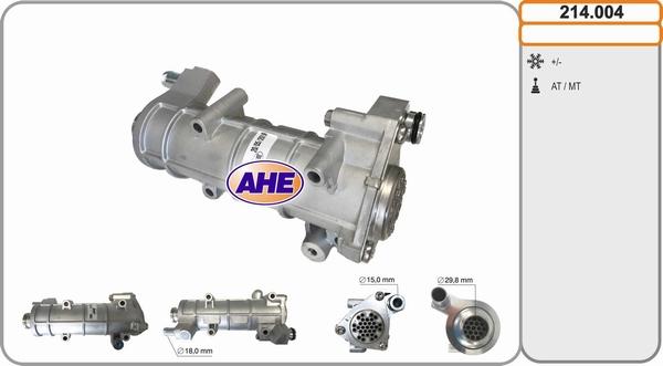 AHE 214.004 - Радиатор, рециркуляция ОГ abcparts.ee