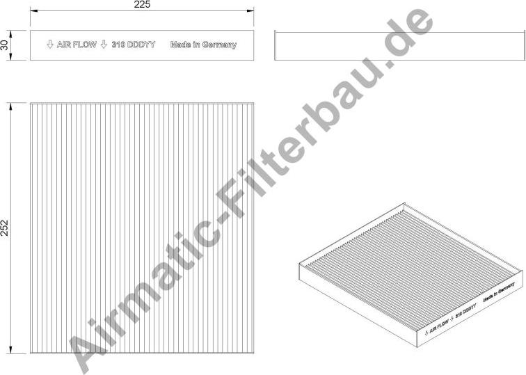 Airmatic IF0310 - Фильтр воздуха в салоне abcparts.ee
