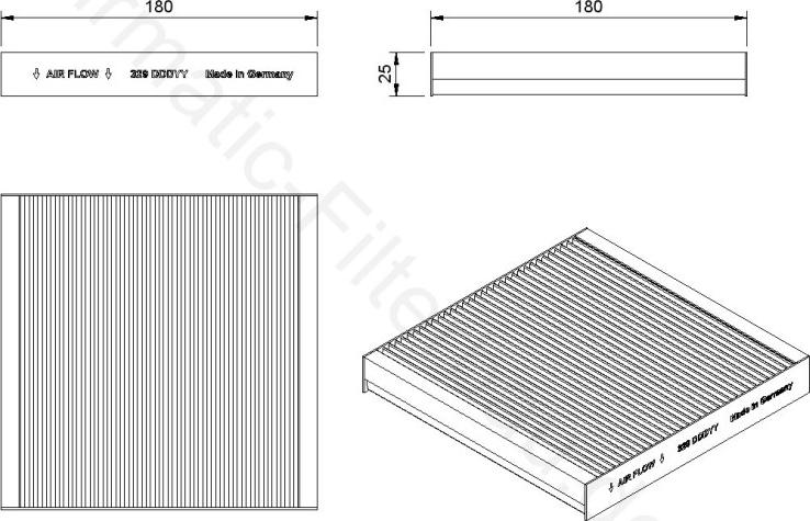 Airmatic IF0329 - Фильтр воздуха в салоне abcparts.ee