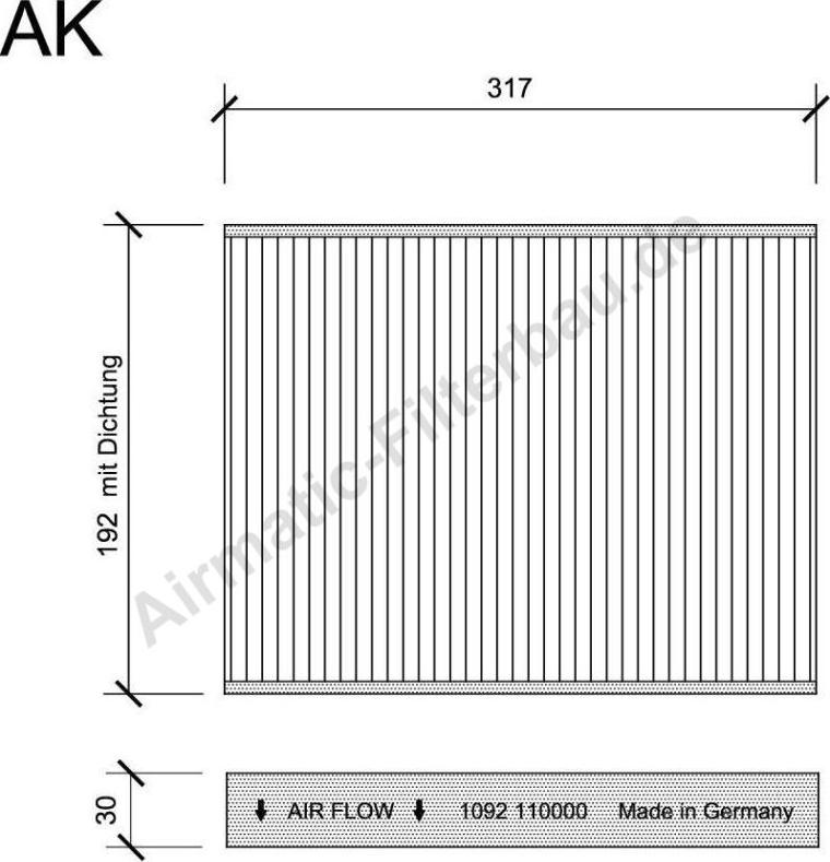 Airmatic IF1092 - Фильтр воздуха в салоне abcparts.ee