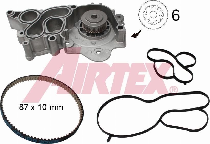 Airtex WPK-199502 - Водяной насос + комплект зубчатого ремня ГРМ abcparts.ee