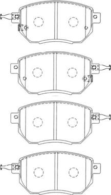 AISIN B1N079 - Тормозные колодки, дисковые, комплект abcparts.ee