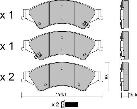 AISIN BPFO-1017 - Тормозные колодки, дисковые, комплект abcparts.ee
