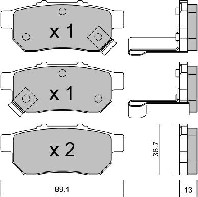 AISIN BPHO-2900 - Тормозные колодки, дисковые, комплект abcparts.ee