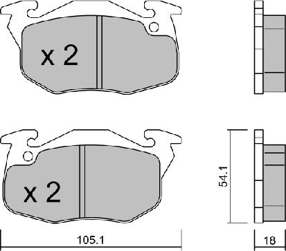 AISIN BPPE-1013 - Тормозные колодки, дисковые, комплект abcparts.ee