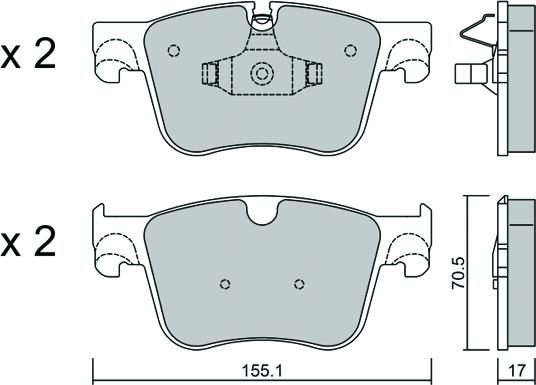 AISIN BPPE-1024 - Тормозные колодки, дисковые, комплект abcparts.ee