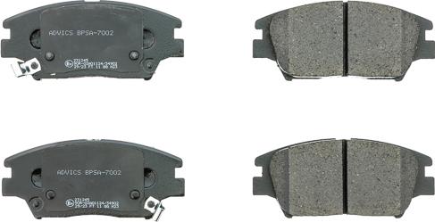 AISIN BPSA-7002 - Тормозные колодки, дисковые, комплект abcparts.ee