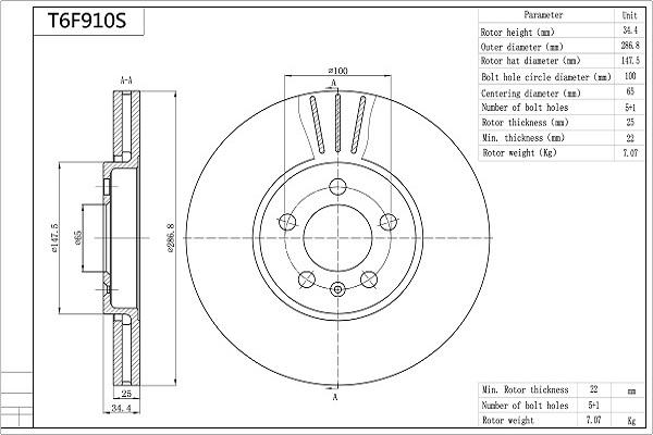 AISIN T6F910S - Piduriketas abcparts.ee