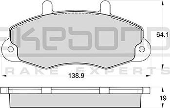 Akebono AN-4379KE - Тормозные колодки, дисковые, комплект abcparts.ee