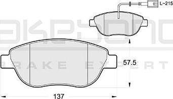Akebono AN-4286WKE - Тормозные колодки, дисковые, комплект abcparts.ee