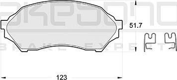 Akebono AN-602K - Тормозные колодки, дисковые, комплект abcparts.ee
