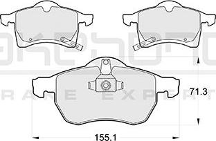Akebono AN-8033WK - Тормозные колодки, дисковые, комплект abcparts.ee