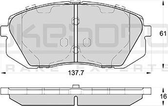 Akebono AN-8191WK - Тормозные колодки, дисковые, комплект abcparts.ee