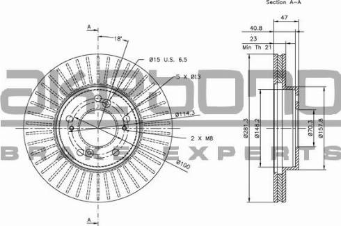 Akebono BN-0447E - Тормозной диск abcparts.ee